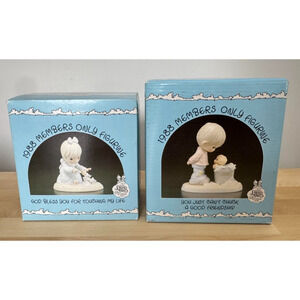 Precious Moments 1988 Members Only Figurines Lot of 2 With Boxes Enesco